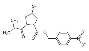 美罗培南侧链;(2S，4S)-2-(二甲基氨基甲酰)-4-巯基-1-(对硝基苄氧基甲酰)-1-吡咯烷