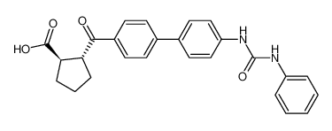 (1R,2R)-2-[[4-[[(苯基氨基)羰基]氨基][1,1-联苯]-4-基]甲酰基]环戊烷羧酸
