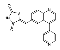 (5Z)-5-[[4-(4-吡啶基)-6-喹啉基]亚甲基]-2,4-噻唑烷二酮