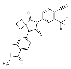 4-[7-[6-氰基-5-(三氟甲基)吡啶-3-基]-8-氧代-6-硫代-5,7-二氮杂螺[3.4]辛-5-基]-2-氟-N-甲基苯酰胺