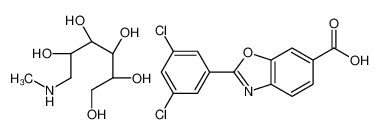 (2R,3R,4R,5S)-6-(甲氨基)己烷-1,2,3,4,5-五醇 2-(3,5-二氯苯基)苯并[d]恶唑-6-羧酸(1:1)