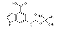 6-(叔丁氧羰基氨基)-1H吲哚-4-甲酸
