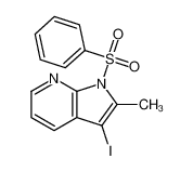 3-碘-2-甲基-1-(苯基磺酰基)-1H-吡咯并[2，3-b]吡啶