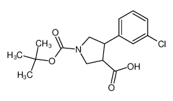1-(叔丁氧羰基)-4-(3-氯苯基)吡咯烷-3-羧酸