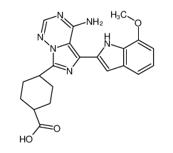 反式-4-[4-氨基-5-(7-甲氧基-1H-吲哚-2-基)咪唑并[5,1-f][1,2,4]三嗪-7-基]环己烷羧酸