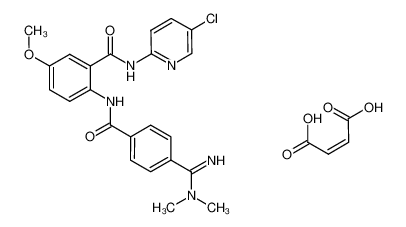 N-(5-氯-2-吡啶基)-2-(4-(N,N-二甲基甲脒基苯甲酰氨基)-5-甲氧基苯甲酰胺马来酸盐