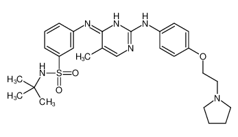 N-(1,1-二甲基乙基)-3-[[5-甲基-2-[[4-[2-(1-吡咯烷基)乙氧基]苯基]氨基]-4-嘧啶基]氨基]苯磺酰胺