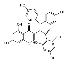 3-(1,1-双(4-羟基苯基)-3-氧代-3-(2,4,6-三羟基苯基)丙-2-基)-5,7-二羟基-4H-苯并吡喃-4-酮