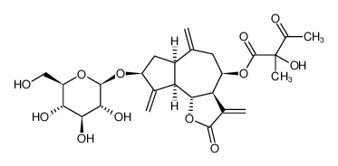 (2R)-2-羟基-2-甲基-3-氧代丁酸(3aR，4R，6aR，8S，9aR，9bR)-8-(beta-D-吡喃葡萄糖基氧基)十二氢-3，6，9-三(亚甲基)-2-氧代薁并[4，5-b]呋喃-4-基酯