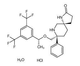 (5S,8S)-8-(((R)-1-(3,5-双(三氟甲基)苯基)乙氧基)甲基)-8-苯基-1,7-二氮杂螺[4.5]癸烷-2-酮盐酸盐水合物