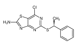 (S)-7-氯-5 - ((1-苯基乙基)硫基)噻唑并[4，5-d]嘧啶-2-胺