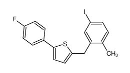 2-(4-氟苯基)-5-[(5-碘-2-甲基苯基)甲基]噻吩,