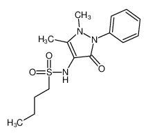 N-(1，5-二甲基-2-苯基-3-氧代-2，3-二氢-4-吡唑基)丁烷-1-磺酰胺