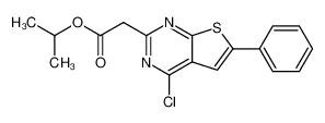 2-(4-氯-6-苯基噻吩并[2，3-d]嘧啶-2-基)乙酸异丙酯