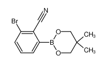 2-溴-6-（5,5-二甲基-1,3,2-二氧杂硼烷-2-基）苄腈