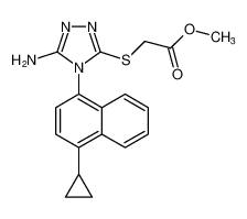 2-((5-氨基-4-(4-环丙基萘-1-基)-4H-1,2,4-三唑-3-基)硫基)乙酸甲酯