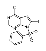 7-(苯磺酰基)-4-氯-6-碘-7H-吡咯并[2，3-d]嘧啶