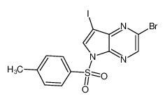 2-溴-7-碘-5-对甲苯磺酰基-5H-吡咯并[2，3-b]吡嗪