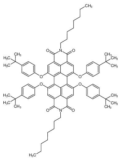 5,6,12,13-四(4-(叔丁基)苯氧基)-2,9-二辛基蒽并[2,1,9-def:6,5,10-d'e'f’]二异喹啉-1,3,8,10(2H,9H)-四酮