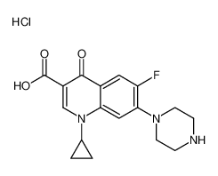1-环丙基-6-氟-4-氧代-7-(哌嗪-1-基)-1,4-二氢喹啉-3-羧酸x盐酸盐