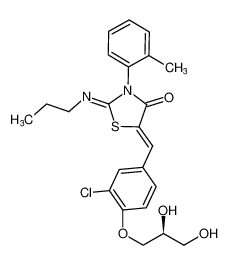 (2Z，5Z)-5-(3-氯-4 - ((S)-2，3-二羟基丙氧基)苯亚甲基)-2-(丙基亚氨基)