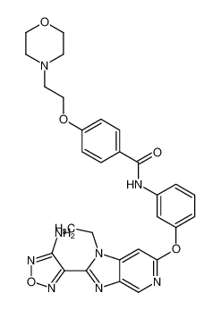 N-(3-((2-(4-氨基呋咱-3-基)-1-乙基-1H-咪唑并[4,5-c]吡啶-6-基)氧)苯基)-4-((2-(4-吗啉基)乙基)氧)苯甲酰胺