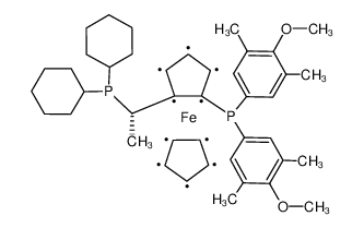 (S)-1-((Rp)-2-[双(4-甲氧基-3,5-二甲基苯基)膦]二茂铁基)乙基二环己基膦