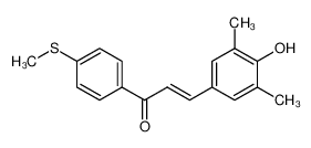 (E)-3-(4-羟基-3，5-二甲基苯基)-1-(4-(甲硫基)苯基)丙-2-烯-1-酮