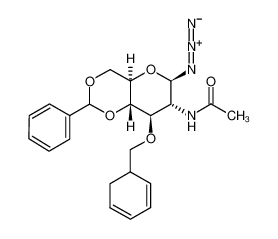 2-乙酰氨基-3-O-苄基-4,6-O-苯亚甲基-2-脱氧-&beta;-D-吡喃葡萄糖基叠氮化物