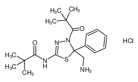 N-(5-(氨基甲基)-5-苯基-4-新戊酰-4，5-二氢-1，3，4-噻二唑-2-基)新戊酰胺盐酸