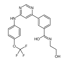 N-(2-羟基乙基)-3-[6-[[4-(三氟甲氧基)苯基]氨基]-4-嘧啶基]苯甲酰胺
