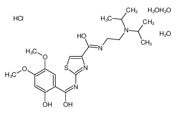 N-(2-(二异丙基氨基)乙基)-2-(2-羟基-4,5-二甲氧基苯甲酰胺)噻唑-4-甲酰胺盐酸盐三水合物