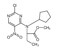 (2R)-2-[(2-氯-5-硝基-4-嘧啶基)环戊胺基]-丁酸甲酯