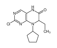 (7R)-2-氯-8-环戊烷基-7-乙基-7，8-二氢-6(5H)-蝶啶酮