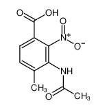 3-乙酰氨基-4-甲基-2-硝基苯甲酸