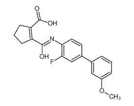 2-((3-氟-3'-甲氧基-[1,1'-联苯]-4-基)氨甲酰)环戊-1-烯羧酸