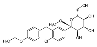 2-氯-5-(1-甲氧基-D-吡喃葡萄糖-1-基)-4-乙氧基二苯甲烷