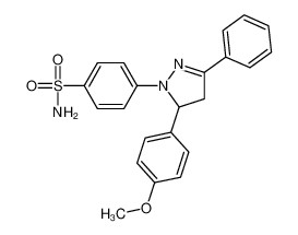 4-(5-(4-甲氧基苯基)-3-苯基-4,5-二氢-1H-吡唑-1-基)苯磺酰胺