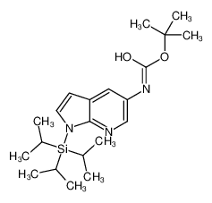 (1-(三异丙基甲硅烷基)-1H-吡咯并[2，3-b]吡啶-5-基)氨基甲酸叔丁酯
