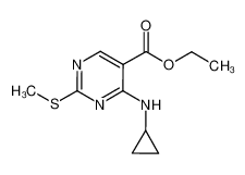 4-(环丙基氨基)-2-(甲硫基)嘧啶-5-甲酸乙酯