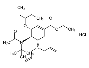 (3R,4R,5S)-4-(N-(叔丁基)乙酰氨基)-5-(二烯丙基氨基)-3-(戊-3-基氧基)环己-1-烯羧酸乙酯盐酸盐