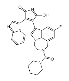 3-(9-氟-2-(哌啶-1-羰基)-1,2,3,4-四氢-[1,4]二氮杂卓并[6,7,1-hi]吲哚-7-基)-4 -(咪唑并[1,2-a]吡啶-3-基)-1H-吡咯-2,5-二酮