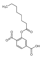 4-硝基-3-(辛酰氧基)苯甲酸