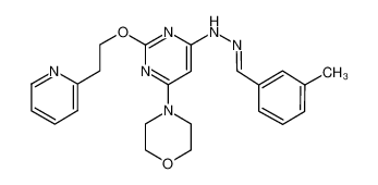 4-(6-(2-(3-甲基亚苄基)肼基)-2-(2-(吡啶-2-基)乙氧基)嘧啶-4-基)吗啉