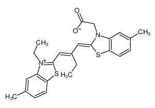 氢氧化2-[2-[3-(羧甲基)-5-甲基-2(3H)-苯并噻唑亚基甲基]-1-丁烯基]-3-乙基-5-甲基苯
