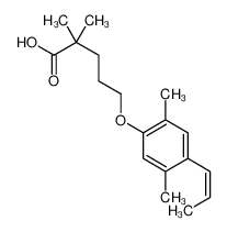 5-(2,5-二甲基-4-(丙-1-烯-1-基)苯氧基)-2,2-二甲基戊酸