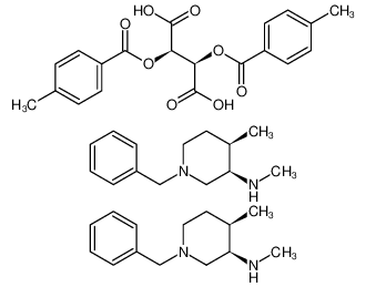 (2R,3R)-2,3-双[(4-甲基苯甲酰基)氧基]丁二酸和 (3R,4R)-N,4-二甲基-1-(苯基甲基)-3-哌啶胺的混合物