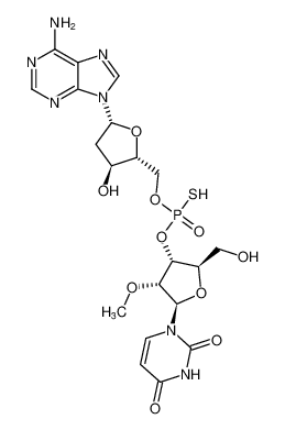 2'-O-methyl-P-thiouridylyl-(3'→5')-2'-deoxy-腺苷
