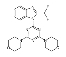 2-(2-二氟甲基苯并咪唑-1-基)-4,6-二吗啉基-1,3,5-三嗪