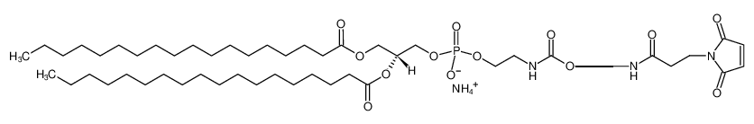 1,2-二硬脂酰基-sn-甘油-3-磷酸乙醇胺-N-[马来酰亚胺(聚乙二醇)-2000](铵盐)